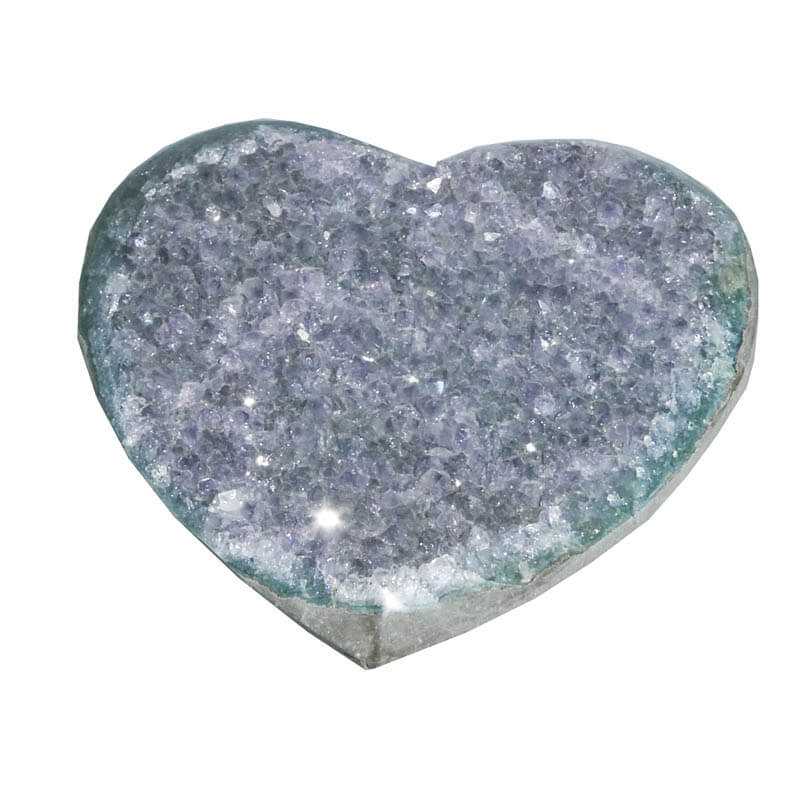 Amethyst Herz aus Kristalldrusen - Natürliche Harmonie aus Uruguay - Kehuna Stones and Senses