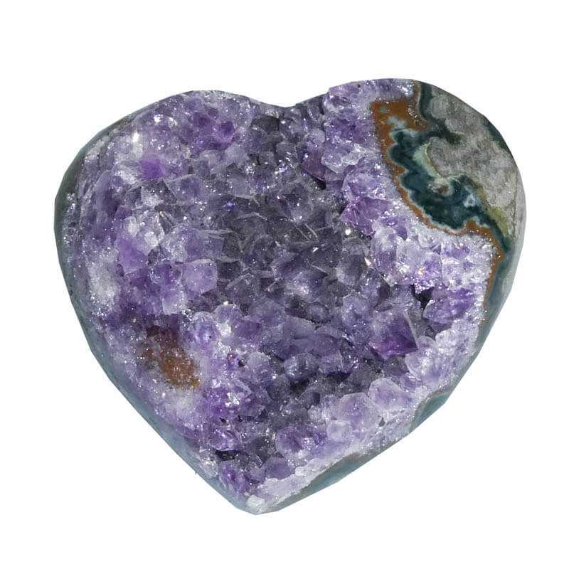 Amethyst Herz aus Uruguay - Natürliche Kristalldrusen Premium - Qualität - Kehuna Stones and Senses