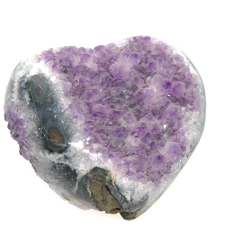 Amethyst Kristalldrusen Herz - Klassisches Herz aus Uruguay - Kehuna Stones and Senses