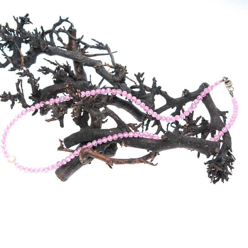 Zirkon - Kette mit Magnetverschluss in Rosa/Pink - Kehuna Stones and Senses