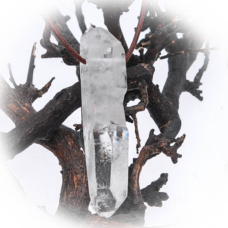 Lemurischer Samenquarz Anhänger 6 cm