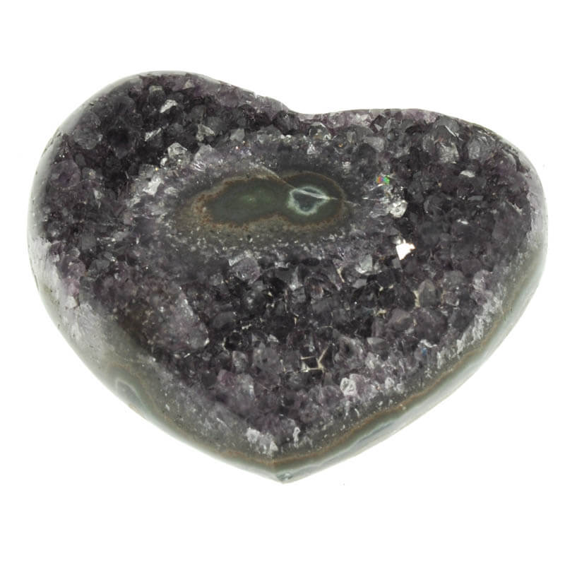 Amethyst Herz aus Uruguay - Handgefertigtes Naturprodukt bei Kehuna Stones and Senses - Kehuna Stones and Senses