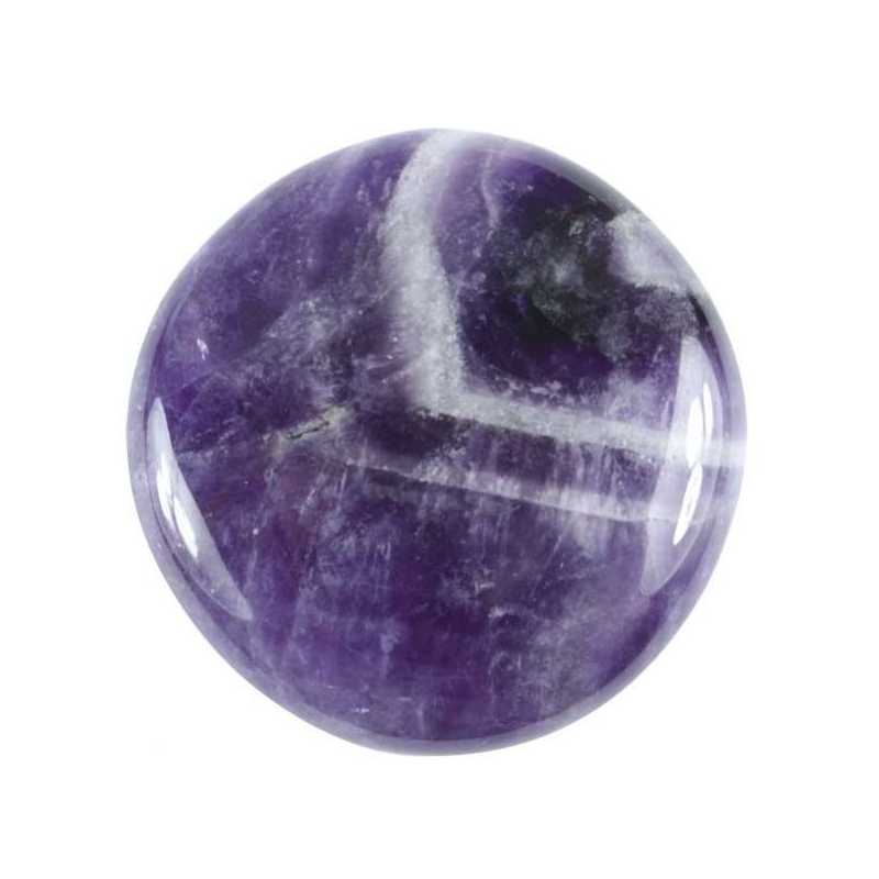 Amethyst Scheibenstein - Polierter Naturkristall für Wellness & Energiearbeit - Kehuna Stones and Senses
