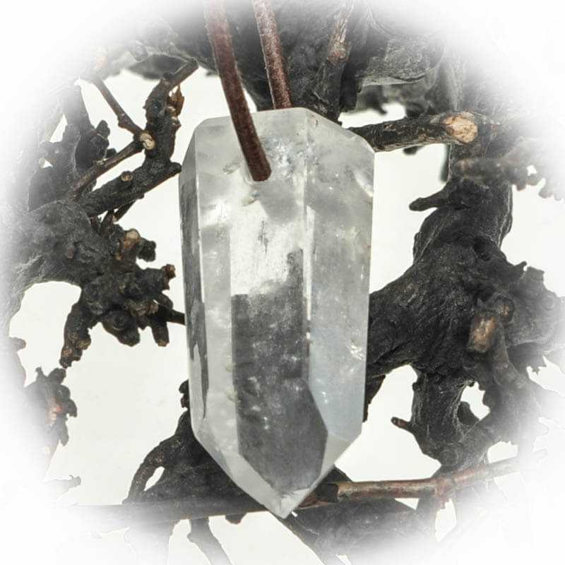 Bergkristall Spitze gebohrt - Kehuna Stones and Senses