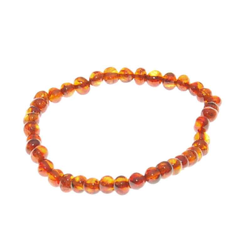 Bernstein Armband aus cognacfarbenen Trommelsteinen - Kehuna Stones and Senses