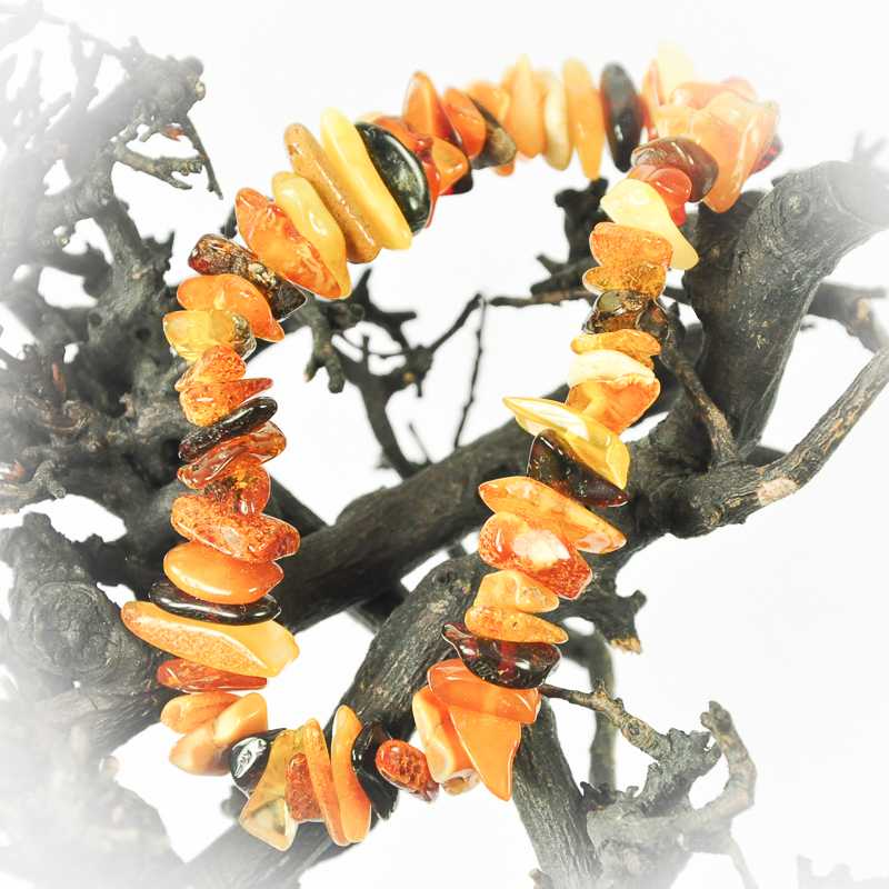 Bernstein Armband elastisches Band - Kehuna Stones and Senses