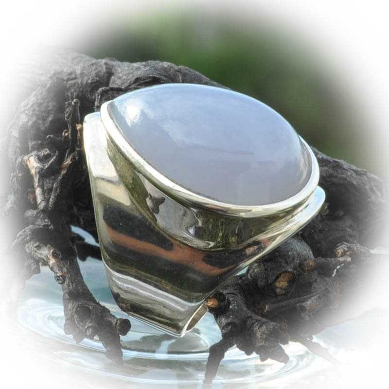 Chalcedon Silberring - Kehuna Stones and Senses