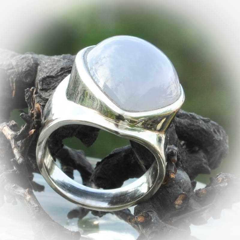 Chalcedon Silberring - Kehuna Stones and Senses