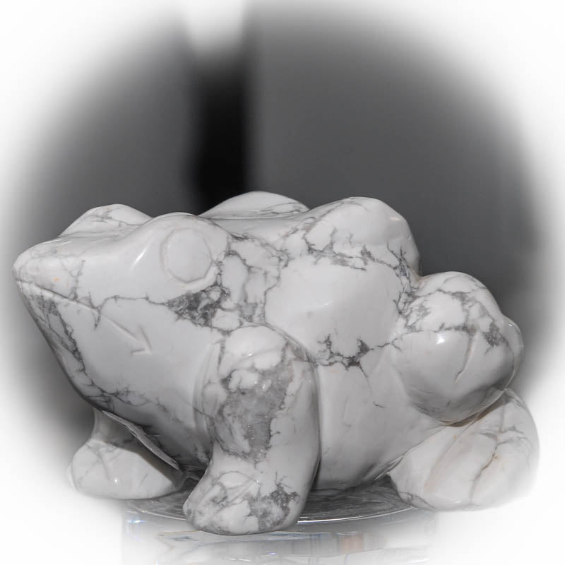 Frosch aus Howlith - Kehuna Stones and Senses