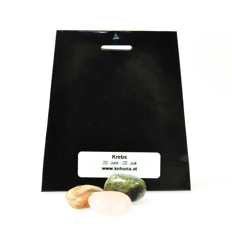 Krebs Sternzeichen Set mit Schutzsteinen in Geschenkverpackung - Kehuna Stones and Senses