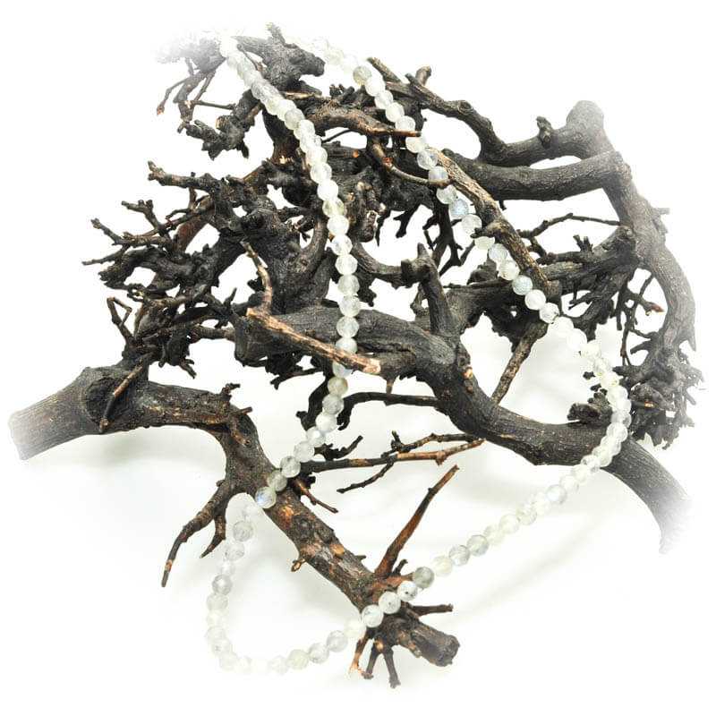 Labradorit Halskette mit facettierten Kugeln - Kehuna Stones and Senses