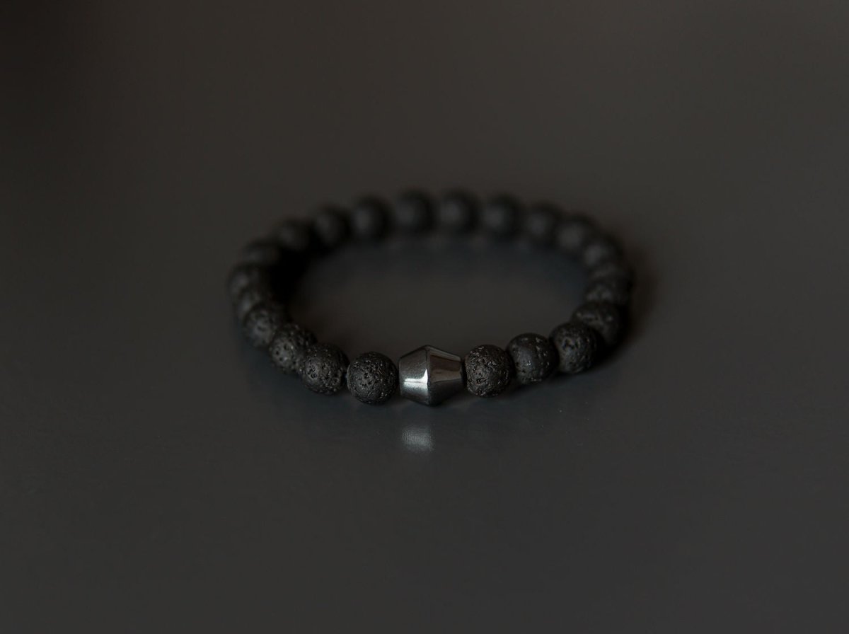 Obsidian Lava Stone Bracelet - Kehuna Stones and Senses