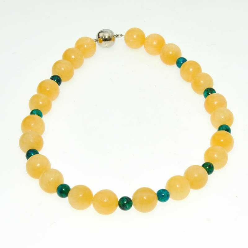 Orangencalcit Edelsteinkette - Kehuna Stones and Senses