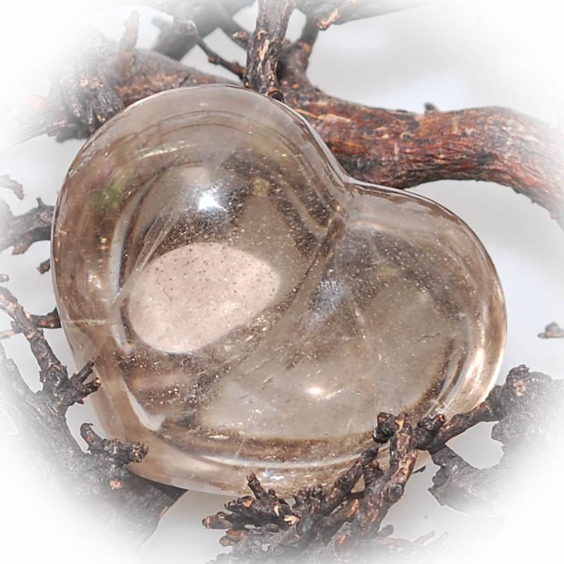 Rauchquarz Herz - Kehuna Stones and Senses