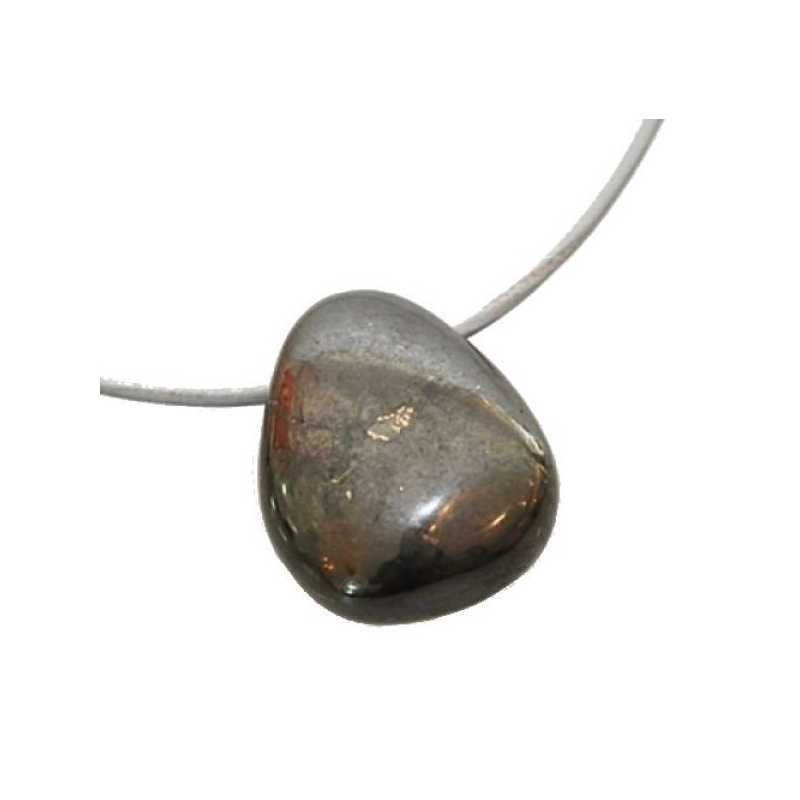 Schungit Trommelstein gebohrt - Kehuna Stones and Senses