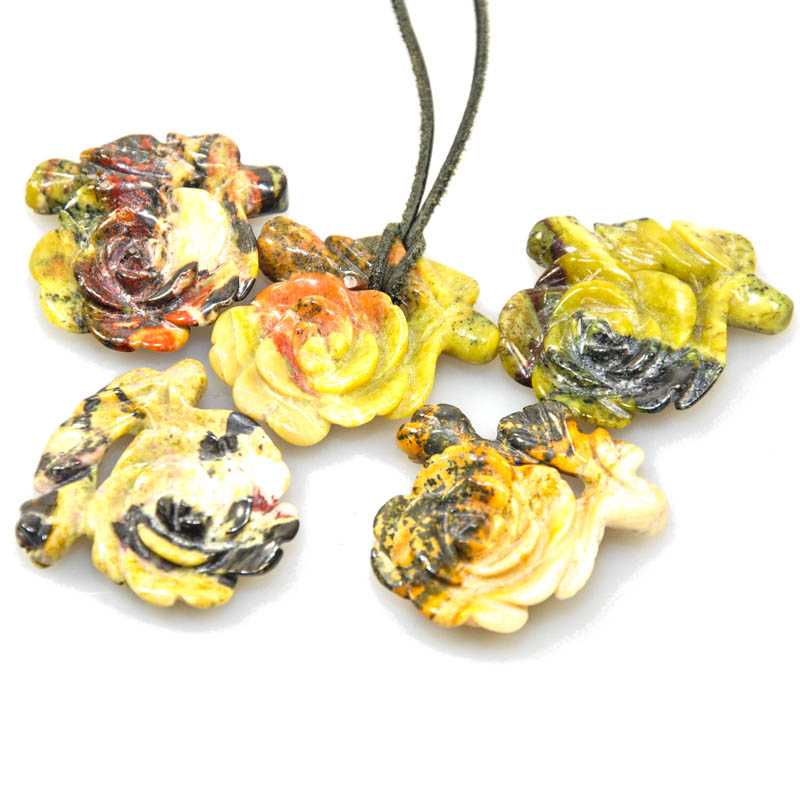 Serpentin Anhänger Rose 4 cm - Kehuna Stones and Senses