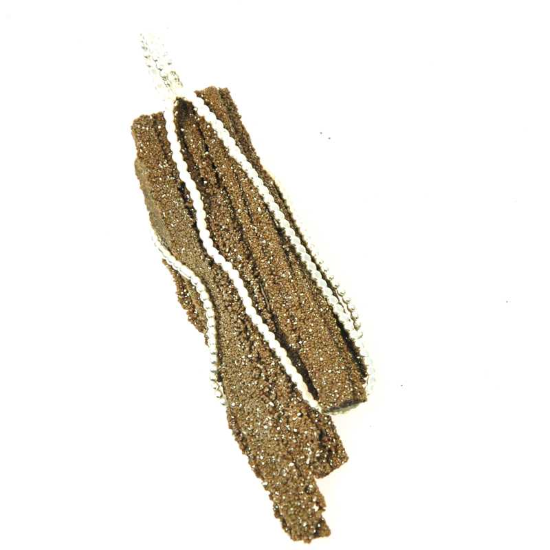 Verkieseltes Holz Anhänger in Silberfassung - Kehuna Stones and Senses