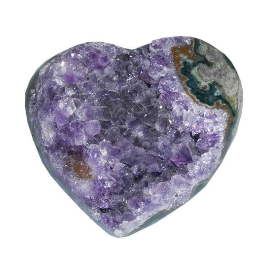 Amethyst Herz aus Uruguay - Natürliche Kristalldrusen Premium - Qualität - Kehuna Stones and Senses