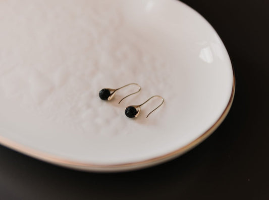 14K Gold Plated Diffuser Earrings - Drop - Kehuna Stones and Senses