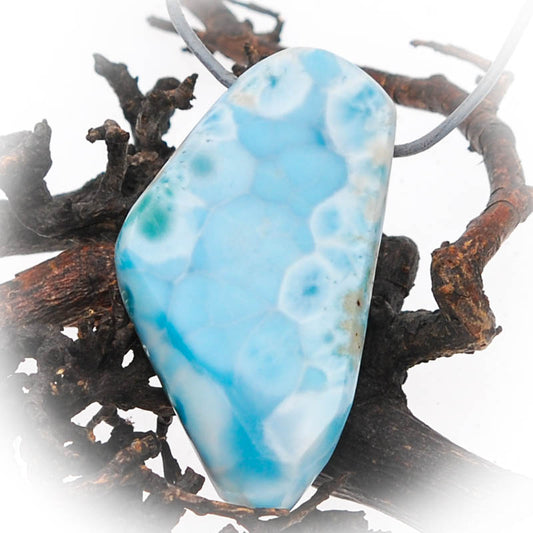 Larimar Anhänger seitlich gebohrt