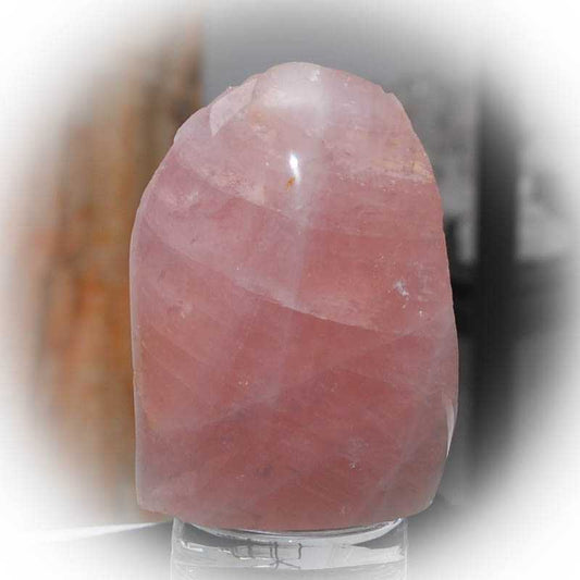 Rosenquarz Rohstein 13x8x2 cm Madagaskar - Kehuna Stones and Senses