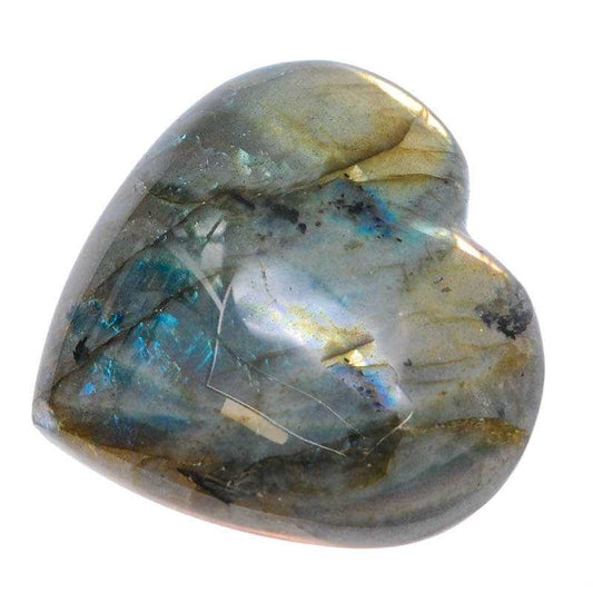 Labradorit Herz poliert mit lila Schimmer - Kehuna Stones and Senses