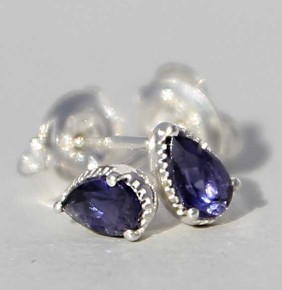 Iolith Ohrstecker in 925 Silber - Kehuna Stones and Senses
