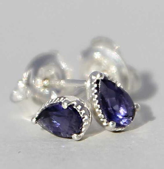 Iolith Ohrstecker in 925 Silber - Kehuna Stones and Senses