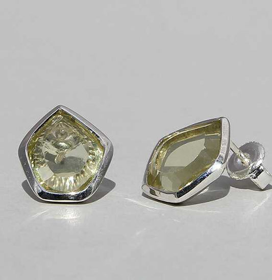 Ohrstecker Silber Lemonquarz - Kehuna Stones and Senses