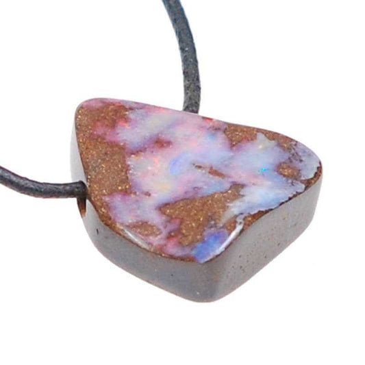 Boulder Opal Anhänger aus Australien für Lederbänder - Kehuna Stones and Senses