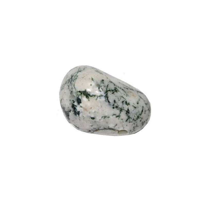 Baumachat Trommelstein gebohrt - Kehuna Stones and Senses