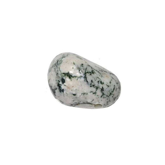 Baumachat Trommelstein gebohrt - Kehuna Stones and Senses