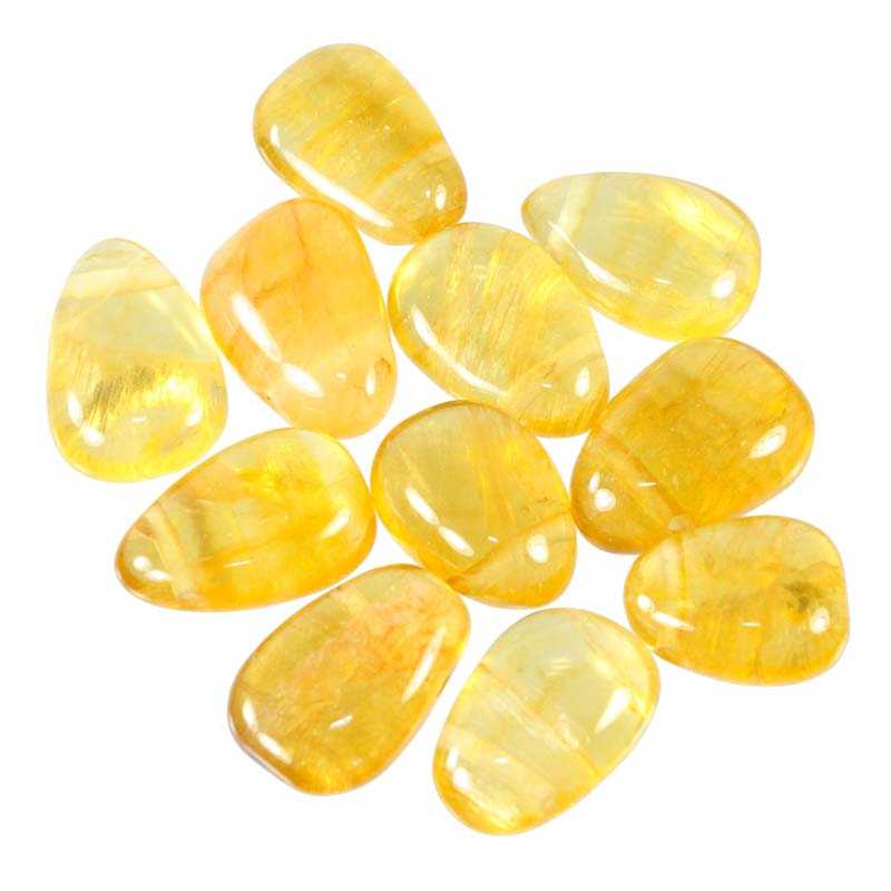 Fluorit gelb Trommelstein Anhänger - Kehuna Stones and Senses
