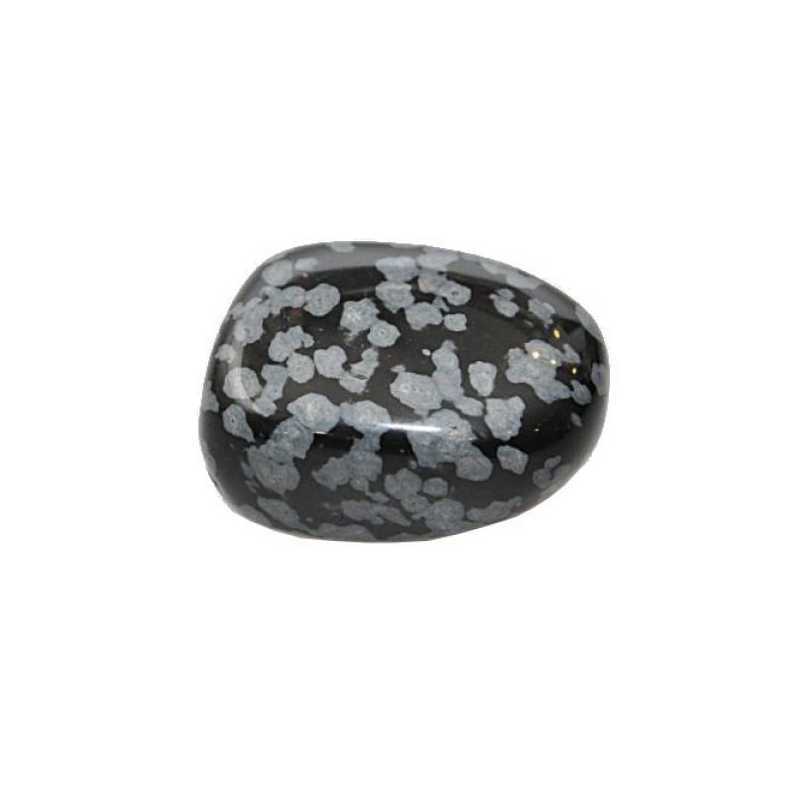 Schneeflocken Obsidian Trommelstein - Kehuna Stones and Senses