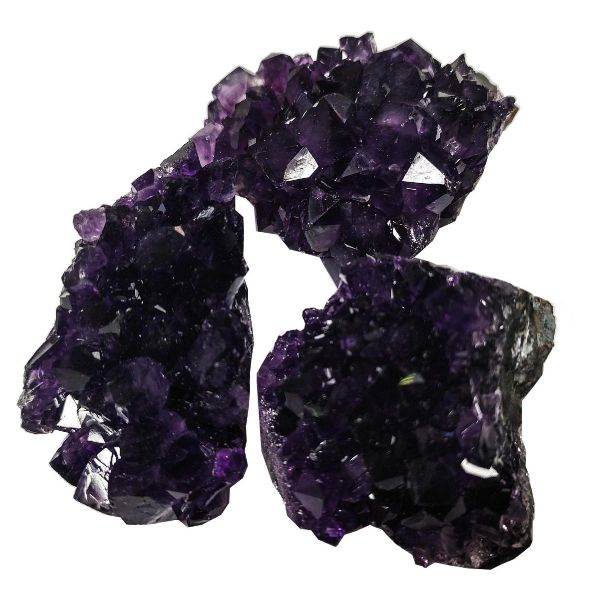 Amethyst Drusenstücke - Set aus Uruguay für Heilsteine und Energiearbeit - Kehuna Stones and Senses