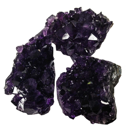 Amethyst Drusenstücke - Set aus Uruguay für Heilsteine und Energiearbeit - Kehuna Stones and Senses