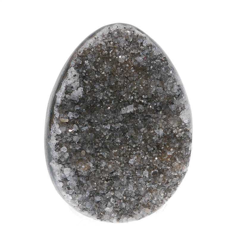 Amethyst Ei mit schwarzem Kristallrasen - Kehuna Stones and Senses