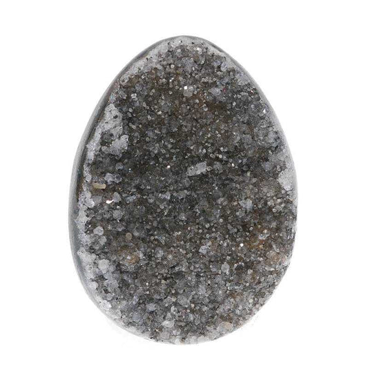 Amethyst Ei mit schwarzem Kristallrasen - Kehuna Stones and Senses