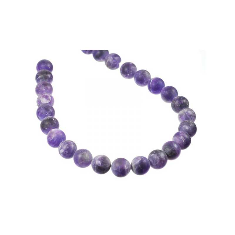 Amethyst Kettenstrang Kugel poliert - Kehuna Stones and Senses