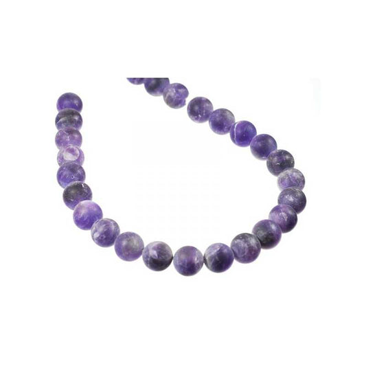 Amethyst Kettenstrang Kugel poliert - Kehuna Stones and Senses