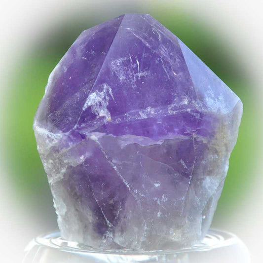 Amethyst Kristallspitze - Naturkristall Unbehandelt mit Polierter Spitze - Kehuna Stones and Senses