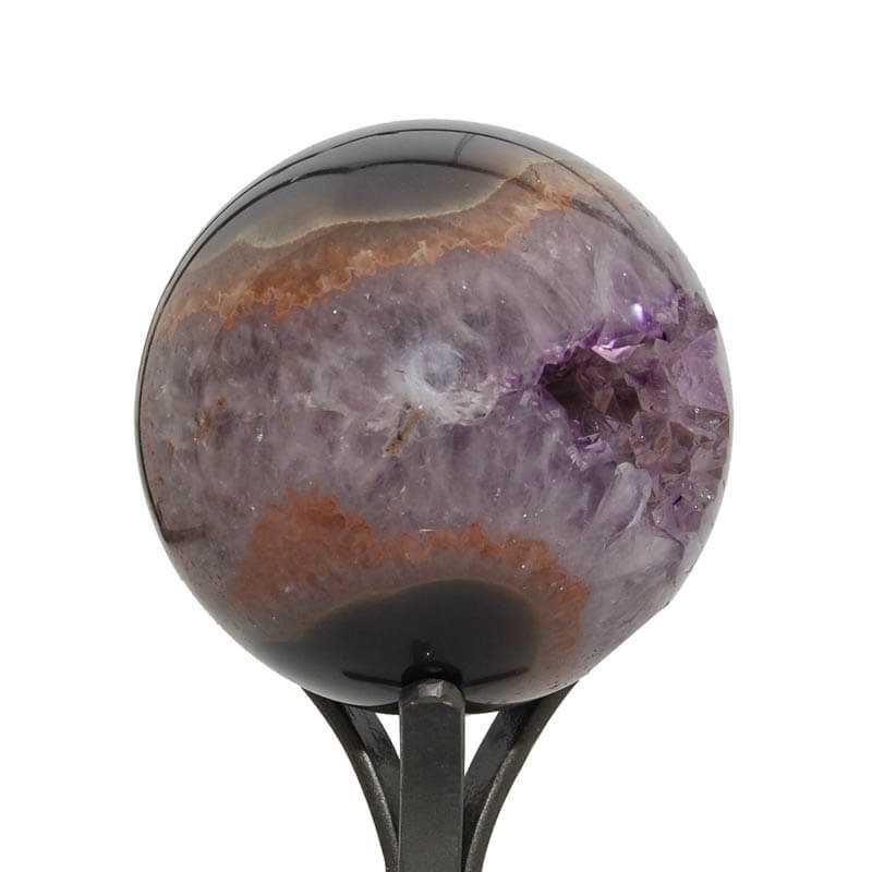 Amethyst Kugel mit Metallständer - Kehuna Stones and Senses