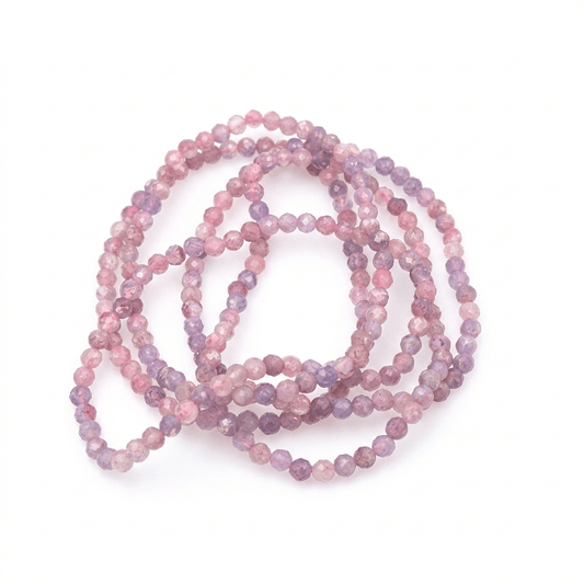 Armband Roter Turmalin · 4 mm facettiert - Kehuna Stones and Senses