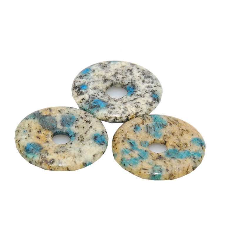 Azurit in Granit - K2 Stein Donut - Kehuna Stones and Senses