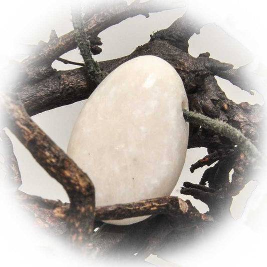 Baryt Trommelstein gebohrt - Kehuna Stones and Senses