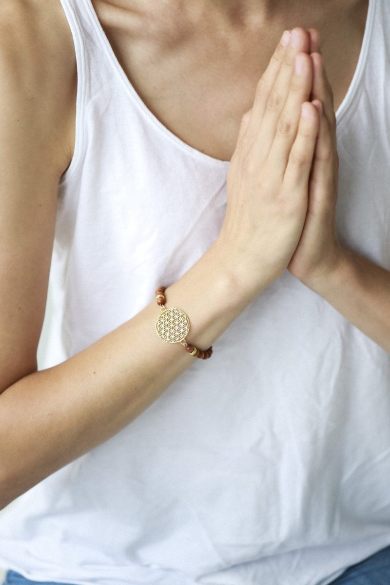 Blume des Lebens Armband - Sandelholz - Kehuna Stones and Senses