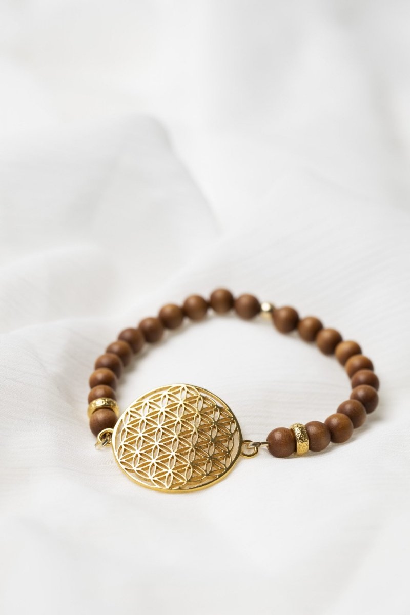 Blume des Lebens Armband - Sandelholz - Kehuna Stones and Senses