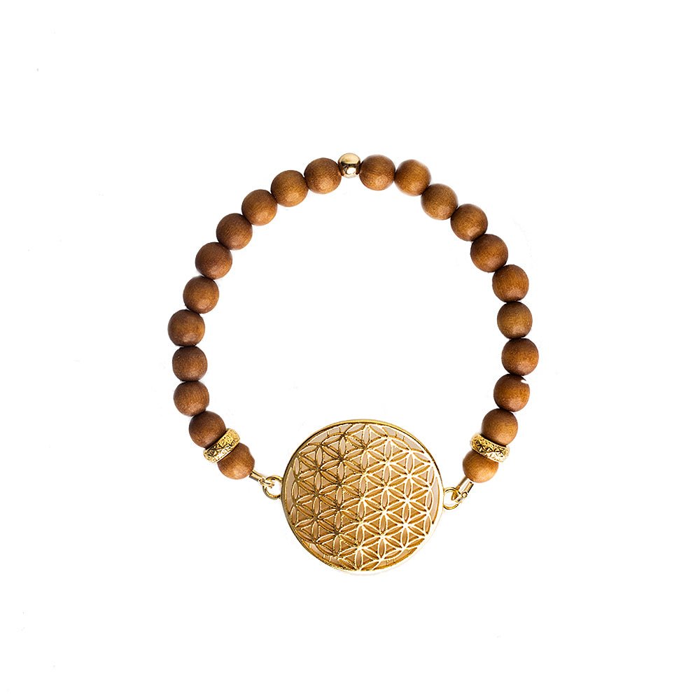 Blume des Lebens Armband - Sandelholz - Kehuna Stones and Senses