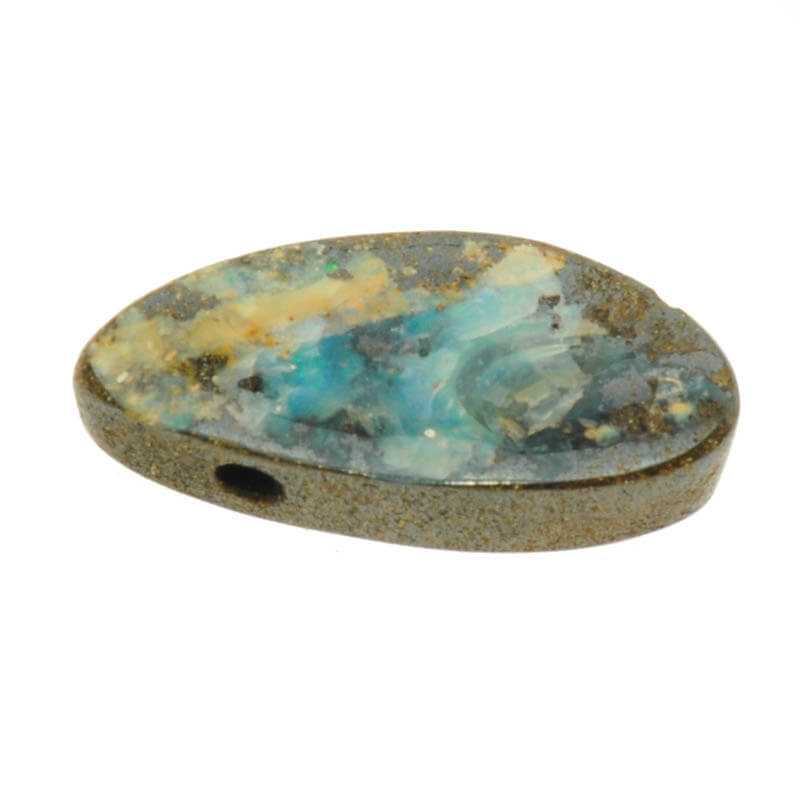 Boulder Opal 8 Heilstein Anhänger gebohrt - Kehuna Stones and Senses