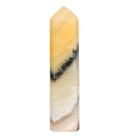 Calcit Spitze 1 polierter Naturkristall aus Brasilien - Kehuna Stones and Senses